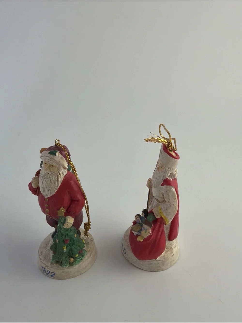 Santa Through the ages Ornaments Legend of St. Nicholas 343 AD & 1822